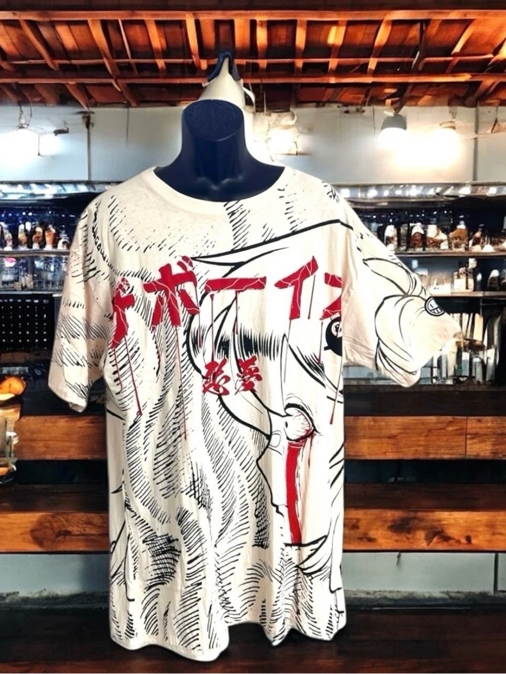 Mens XL Manga Anime Graphic All Over Print T-Shirt Streetwear The Boys Merch New
